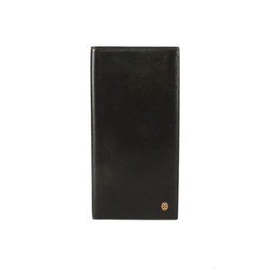 Authentic Must De Cartier bifold bill wallet Black Leather
